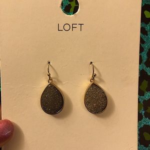 🪄✨💜SOLD✨💜Ann Taylor Loft Purple Agate Druzy Earrings
